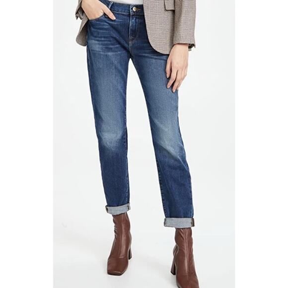 FRAME Denim Le Garcon jeans storm pristine Sz 25 Ankle cropped - Picture 1 of 8
